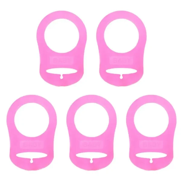 5Pcs Multi Colors Silicone Baby Dummy Pacifier Holder Clip Adapter for MAM Rings New - Image 6