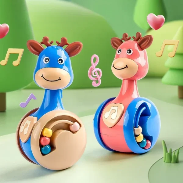 Tumbler Wobbler Toys for Infant Boy Girl - Perfect for Learning To Climb & Early Education! Roly Poly Baby Toys 6 To 12 Months - Image 2
