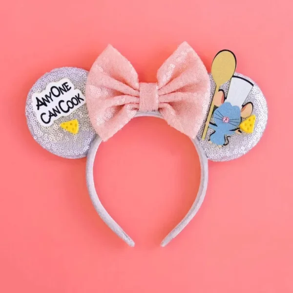 Cartoon Disney Ratatouille Remy Ear Headband for Adults Mickey Mouse Hairbands Women Girls Holiday Hair Accessories Kids Gifts - Image 5