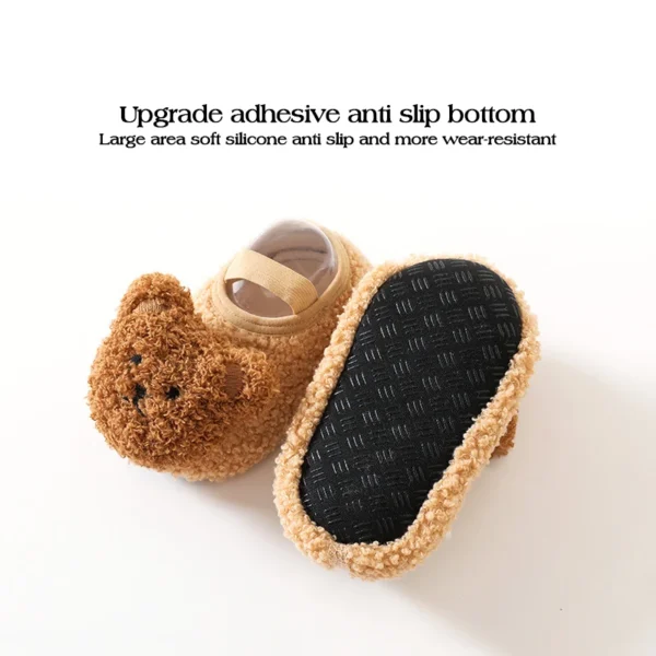 Winter Infant Floor Socks Soft Bottom Anti-slip Newborn Learning Walking Shoes Cute Cartoon Bear Baby Boat Sock Kids Footwear 모자 - Image 5