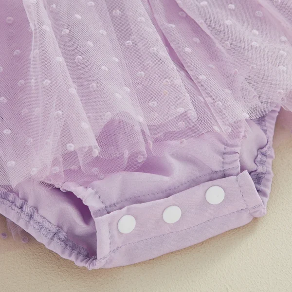 2Pcs Baby Girl Romper Summer Outfits Sleeveless Tie Strap Smocked Romper Dress with Headband Infant Cute Clothes - Image 6