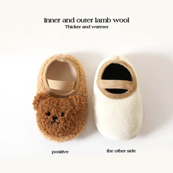 Winter Infant Floor Socks Soft Bottom Anti-slip Newborn Learning Walking Shoes Cute Cartoon Bear Baby Boat Sock Kids Footwear 모자 - Image 6