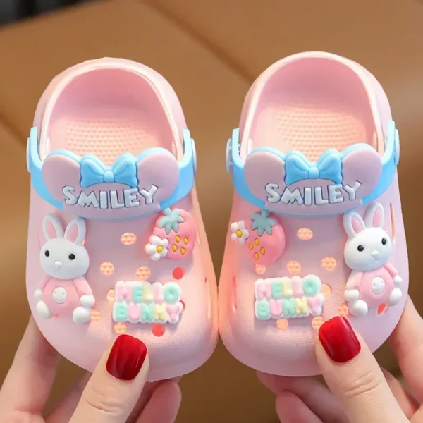 2023 Summer Baby Girl Sandals Cute Cartoon Slippers Newborn Infant Indoor Bath Anti-slip Shoes Baby Boy Beach Sandals