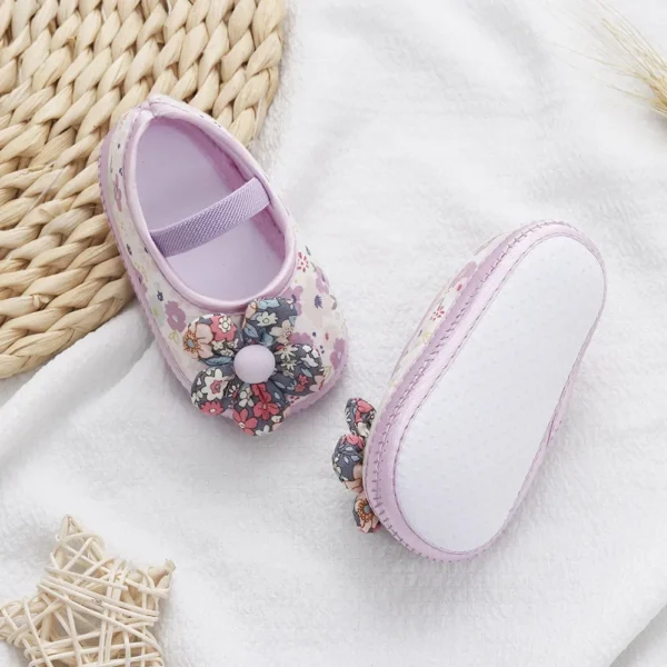 Baby Shoes for Kids Girls Colorful Flowers Princess Shoes Infant Toddler Soft Cotton Anti-slip First Walkers Shoes 0-18 Months - Image 5