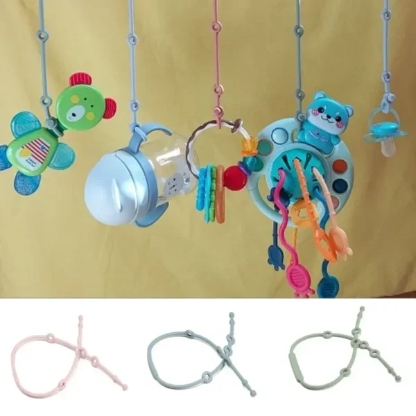 1 Pcs Toy Safety Straps Soft Silicone Teething Chain Adjustable Infant Nipple Holder Dummy Clip Stroller Baby Accessories 0-36M
