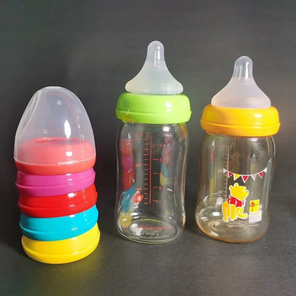 Baby Bottle Cap And Ring Suitable For Wide-bore Milk Bottles Compatible With Pigeon Bottle Baby Feeding Accessories - Image 2