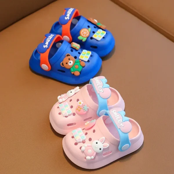 2023 Summer Baby Girl Sandals Cute Cartoon Slippers Newborn Infant Indoor Bath Anti-slip Shoes Baby Boy Beach Sandals - Image 2