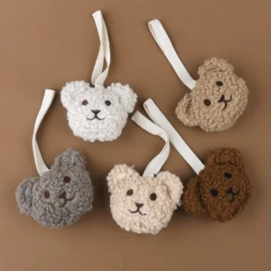 Handmade Plush Bear Baby Pacifier Clip Chain Pendant Korean Cartoon Newborn Dummy Nipples Holder Clips Toys Baby Accessories