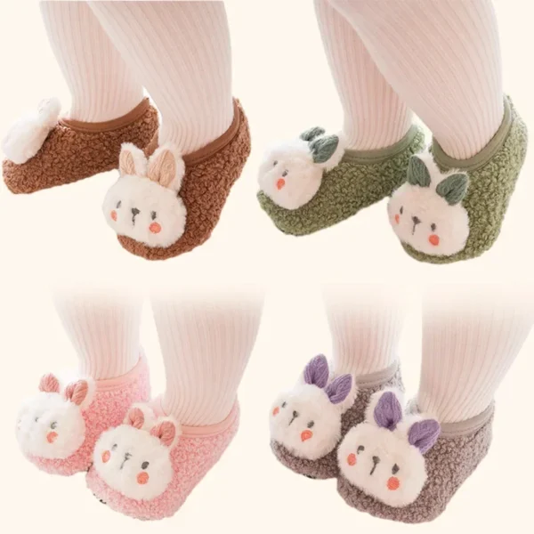 Autumn Winter Baby Slippers Toddler Plush Floor Sock Shoes Children Soft Sole Walking Shoes Indoor Home Anti-slip Kids Shoes - Image 2