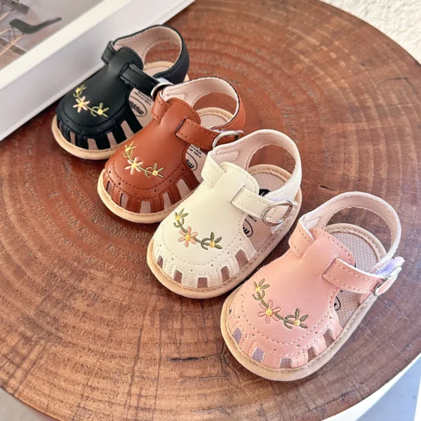 Infant Baby Boys Girls Sandals Summer Baby Wedding Dress Flat Shoes Newborn Crib Shoes First Walkers Prewalkers Shoes ﻿ ﻿ - Image 2