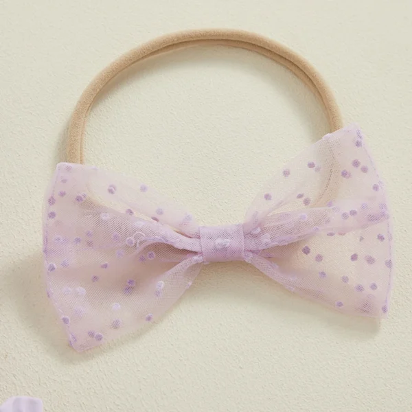 2Pcs Baby Girl Romper Summer Outfits Sleeveless Tie Strap Smocked Romper Dress with Headband Infant Cute Clothes - Image 5