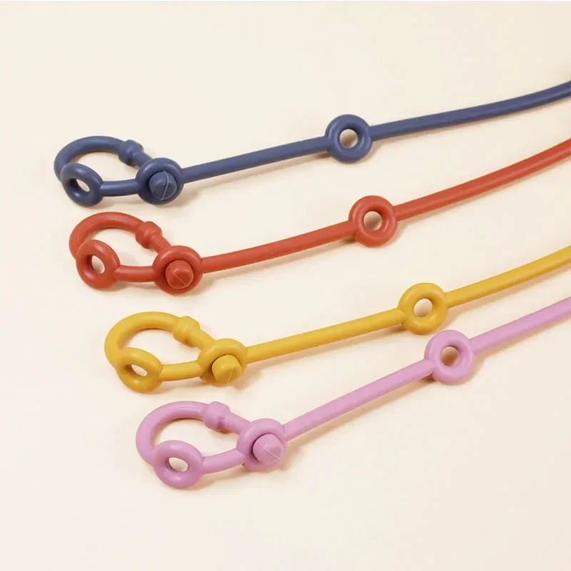 New Silicone Toy Safety Straps Newborn Teething Soother Chew Dummy Chains Adjustable Baby Pacifier Clip Teether Straps - Image 3